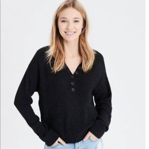 American Eagle Green button up sweater